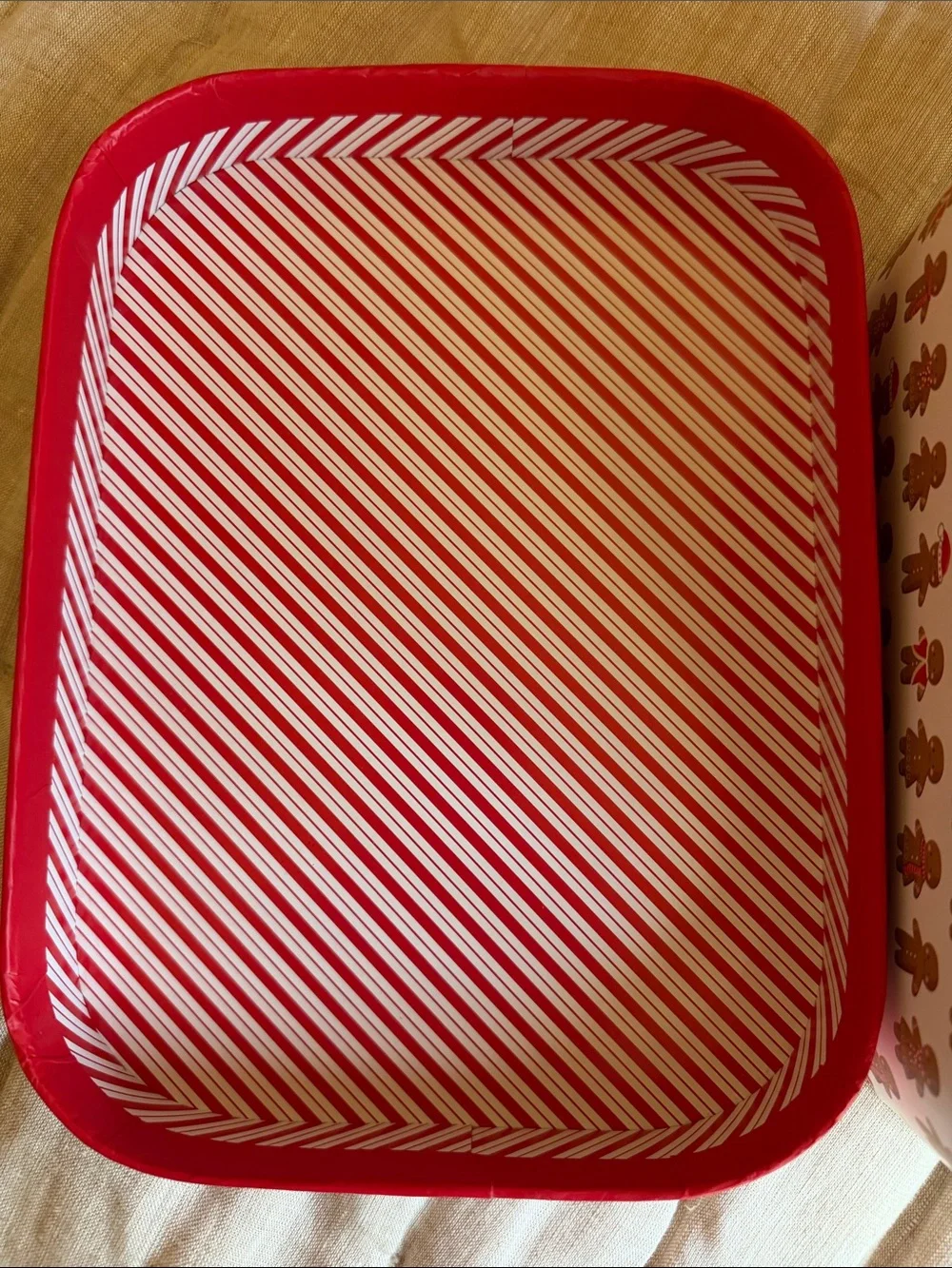 Holiday Storage Box gingerbread motif